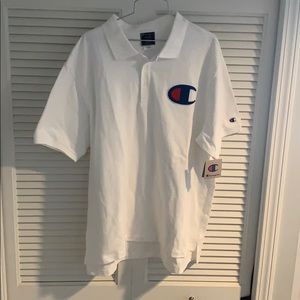Champion mens white polo. New with tags. Size XL
